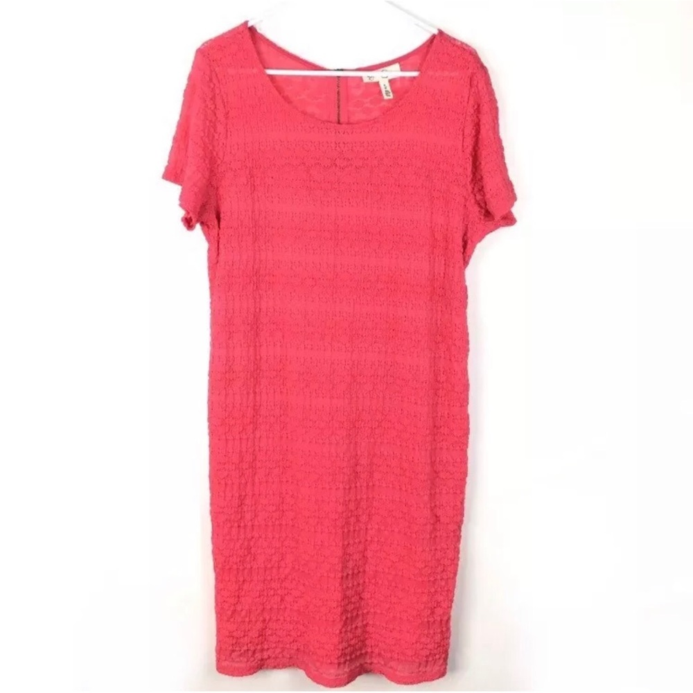 Jessica Simpson Maternity Shift Dress coral pink